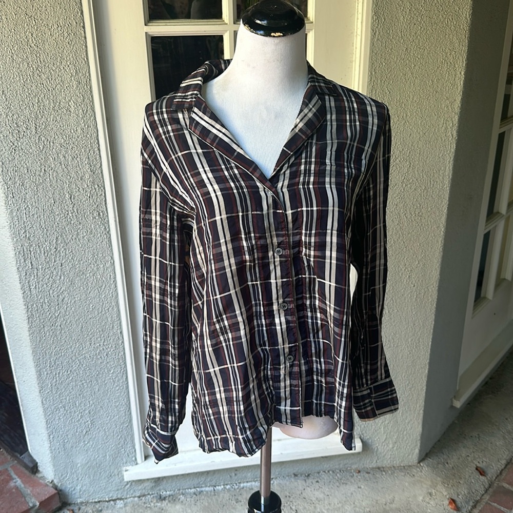 Jenni Kayne plaid blouse